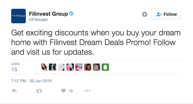Filinvest Group Twitter
