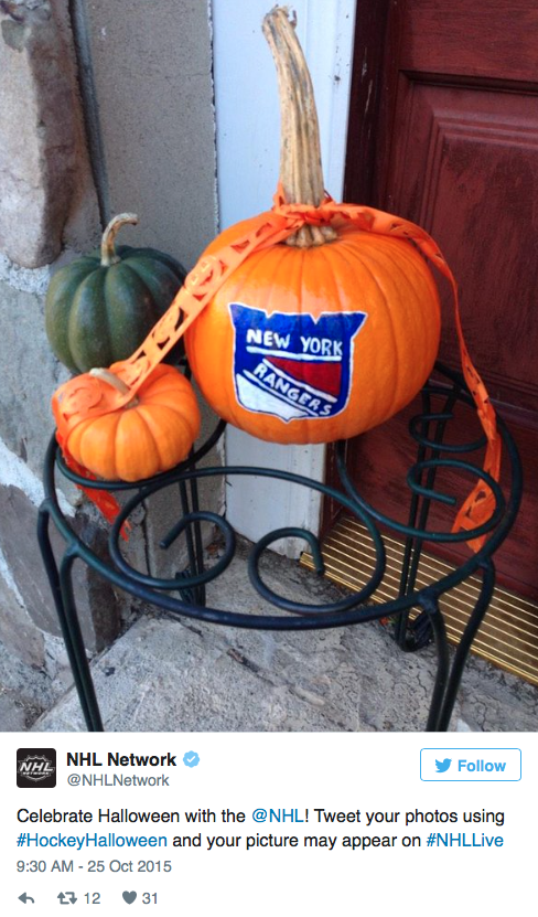 NHL Halloween Pumpkin