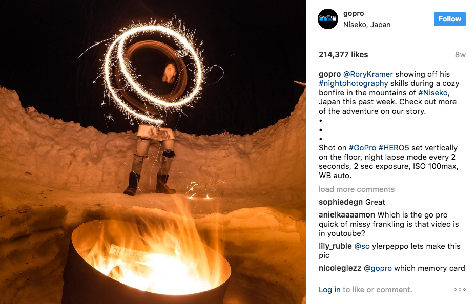 GoPro Instagram Hashtag Usage